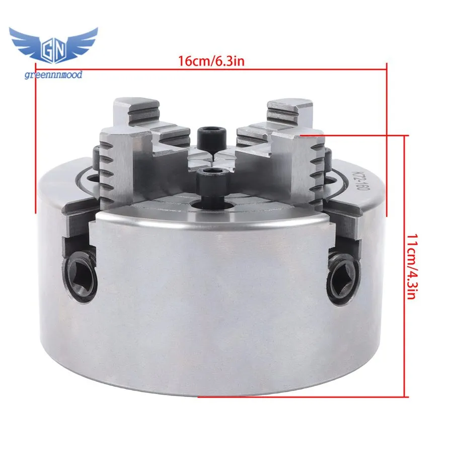 Режущий инструмент K72-160 4 Jaw Lathe Chuck 6.3 Inch Independent Reversible Jaw
