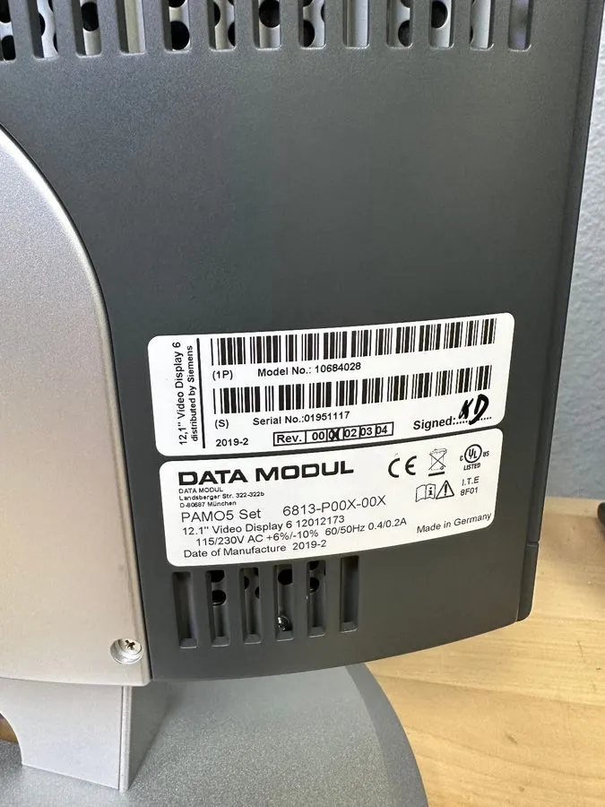Дисплей Siemens PAMO5 MRI LCD Set (6813-P00X-00X, 10684028) 12.1" BNC Video Disp — фото лота 4