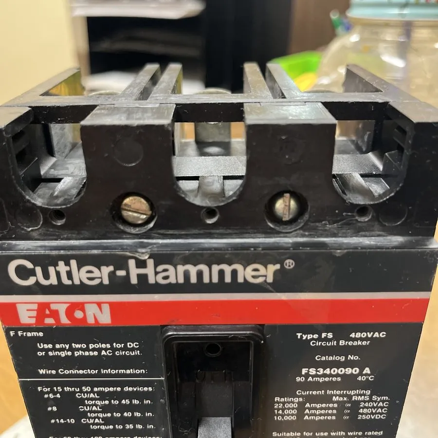 Автоматический выключатель FS340090A Eaton/Cutler Hammer 90A 480V 3P Circuit Bre