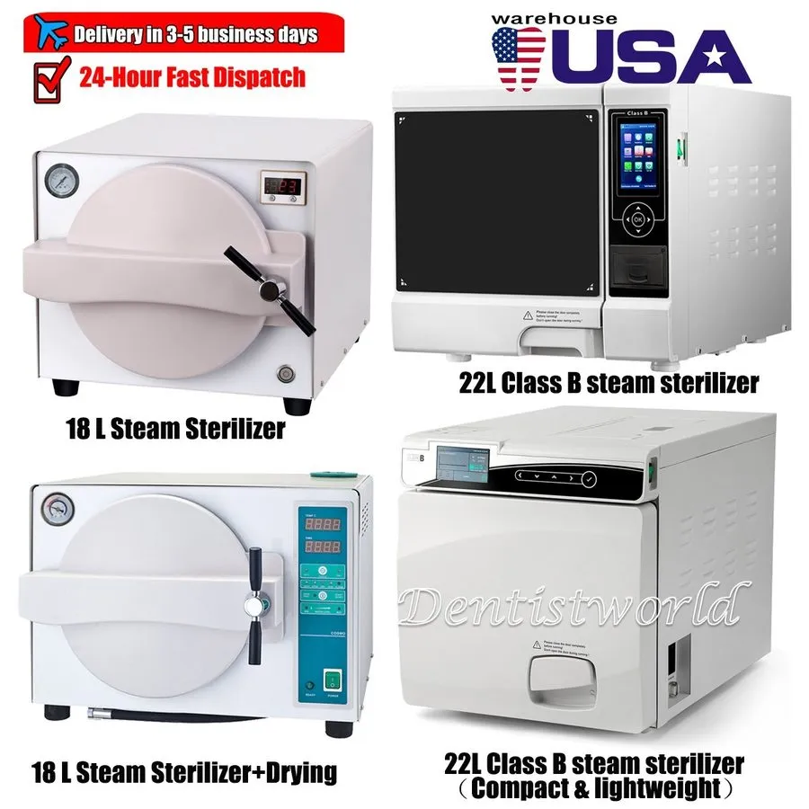 Стерилизатор 18L/22L Dental Autoclave Steam Sterilizer/Medical Class B Steriliza