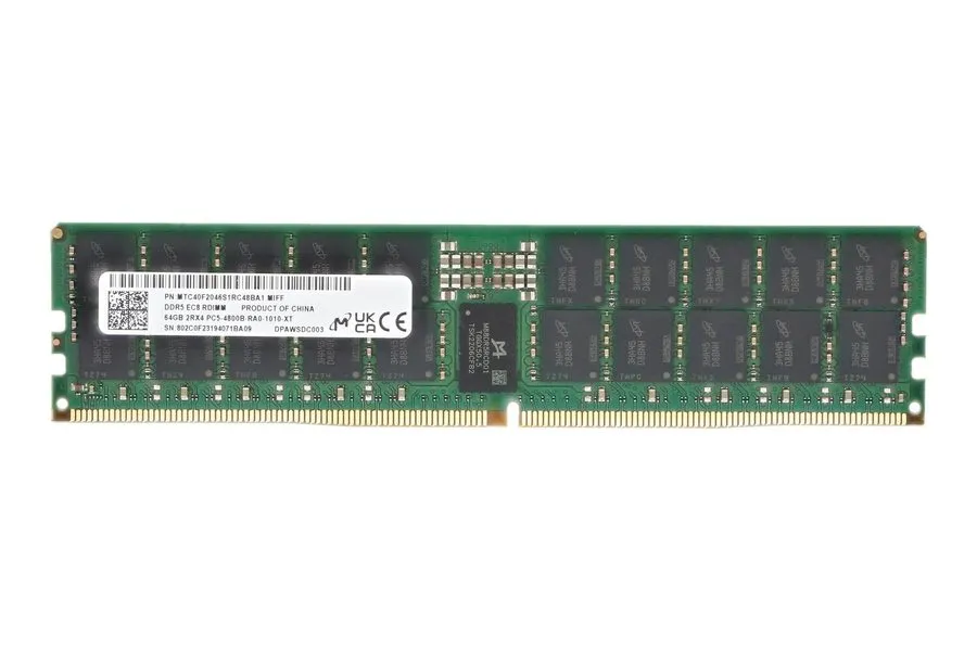 Модуль памяти Micron 64GB PC5-4800B-R 2Rx4 EC8 MTC40F2046S1RC48BA1