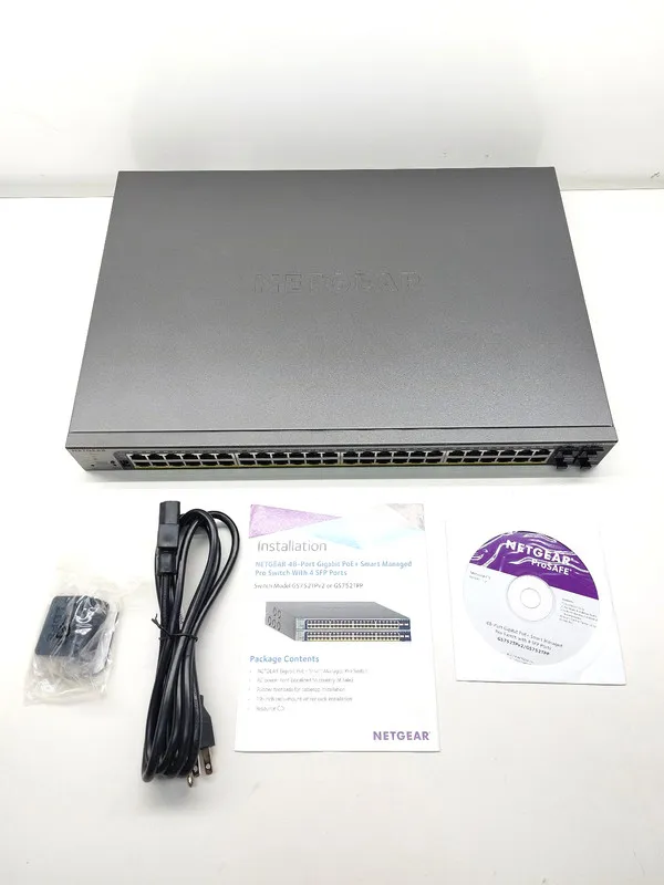 Коммутатор NETGEAR GS752TPP 48-Port Gigabit PoE+ Smart Managed Switch 760W 4 SFP