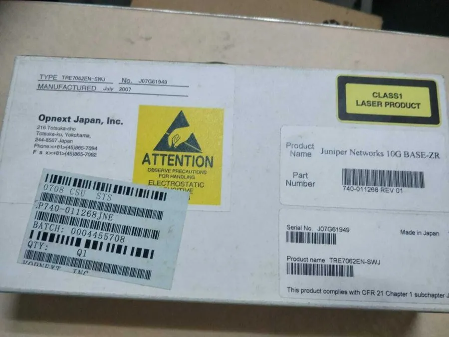 Трансивер Juniper XENPAK-1XGE-ZR pluggable 10GBASE-ZR 740-011268 REV 01 Sealed