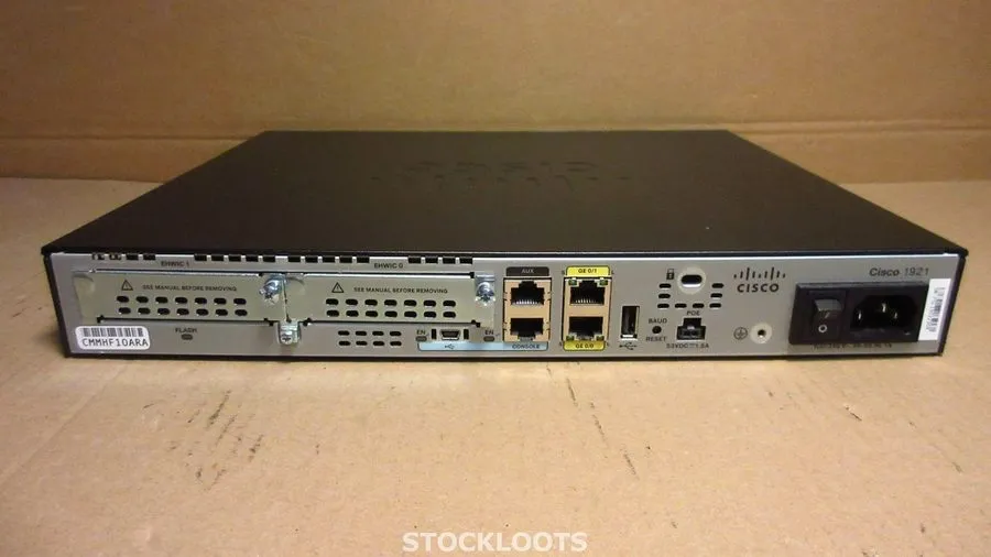 Маршрутизатор Cisco 1921 V05 Network Router 2x GBIT + 2x EHWIC Slots Integrated 