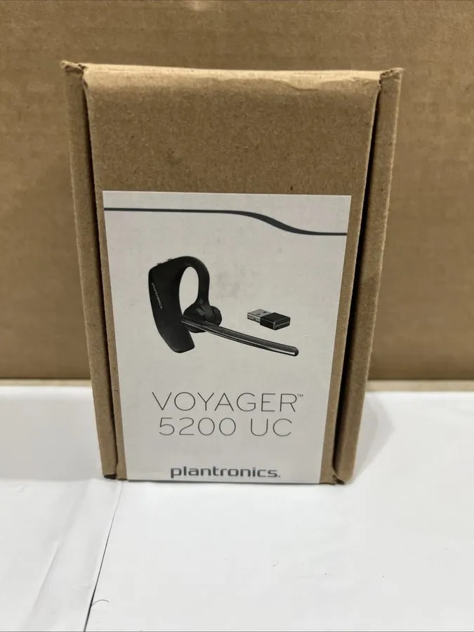 VoIP-шлюз Plantronics 206110-101 Voyager 5200 UC Black Mono Bluetooth Headset Sy — фото лота 1