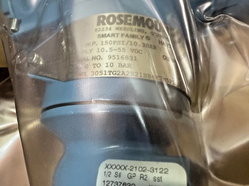 Датчик давления Rosemount 3051 Pressure Transmitter 3051TG2A2B (Cal 0 10 Bar ) H — фото лота 2