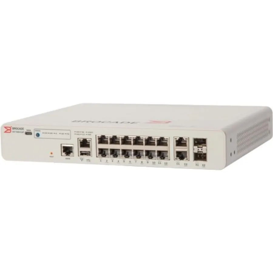 Коммутатор Ruckus Brocade ICX 7150 12-Port Compact PoE+ Switch (ICX7150-C12P-2X1