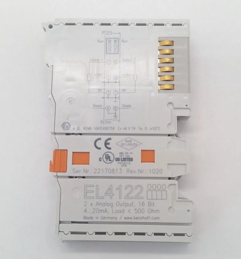 Модуль ввода-вывода Beckhoff EtherCAT Terminal 2 Channel Analog Output 4-20 mA E