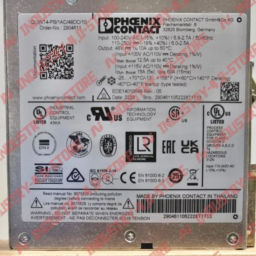 Блок питания Phoenix Contact QUINT4-PS/1AC/48DC/10 Power Supply 48VDC 10A 290461