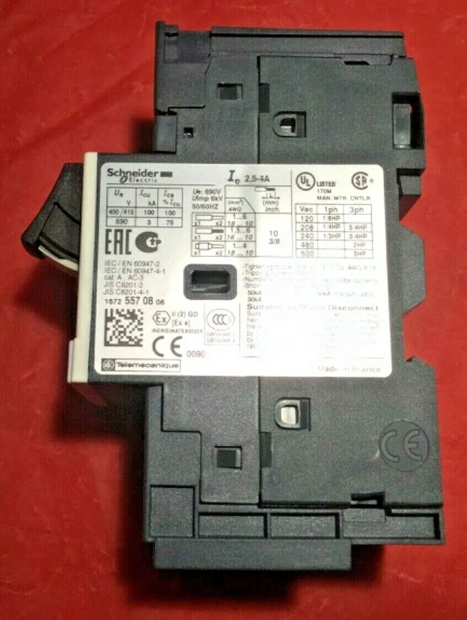 Автоматический выключатель GV2ME083 Schneider Circuit Breaker 2.5-4A