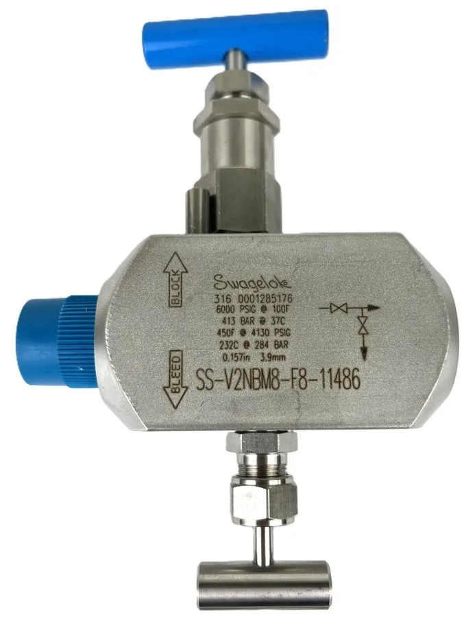 Клапан Swagelok Stainless Block and Bleed Valve 1/2 Male NPT SS-V2NBM8-F8-11486