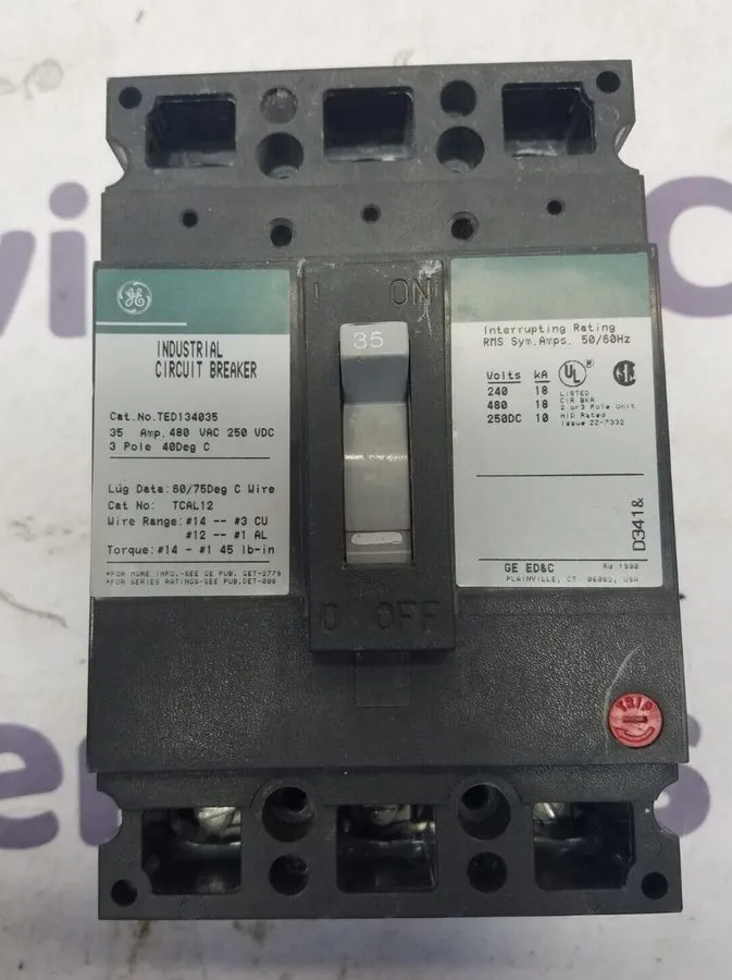 Автоматический выключатель GE Circuit Breaker TED134035 35 amp 3 Pole 480VAC 14k