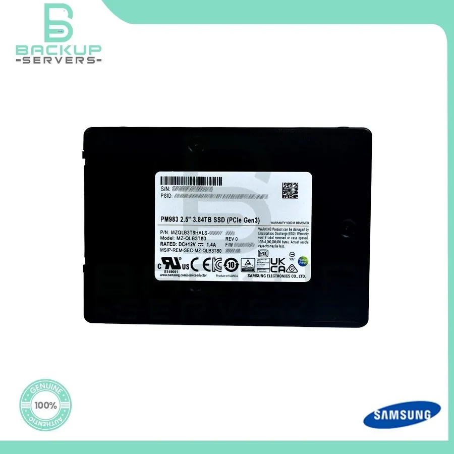 SSD-накопитель Samsung PM983 MZ-QLB3T80 3.84TB NVMe MLC Mixed Use PCIe 3.0 x4 U.