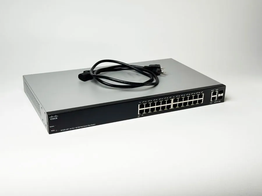 Коммутатор Cisco SF220-24P Smart Plus Managed 24 Port PoE Switch 180W