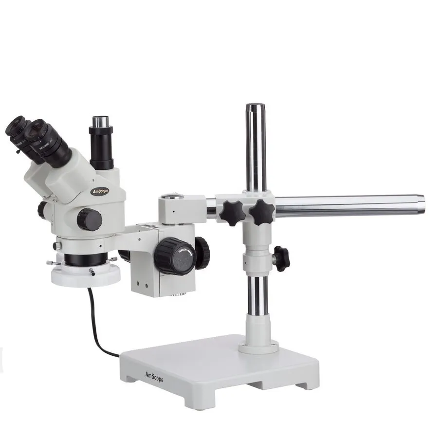 Микроскоп 3.5X-180X Simul-Focal Stereo Zoom Microscope + 30W Dual LED Lights + 5