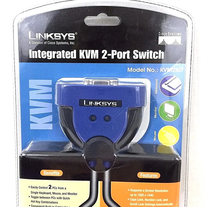 KVM-переключатель Linksys ProConnect (KVM2KIT) 2-Ports External KVM switch PS/2