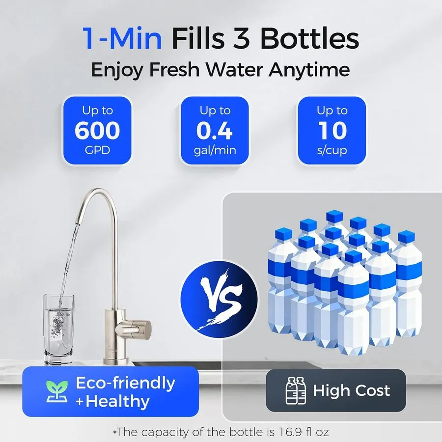Насос iSpring RO600BN Tankless RO Reverse Osmosis Water Filtration System, 600 G — фото лота 1