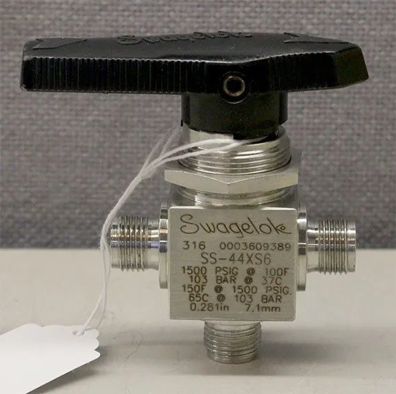 Клапан Hanbay MDM-060DT Valve Actuator w/ Swagelok SS-44XS6 3-Way 12-24VDC