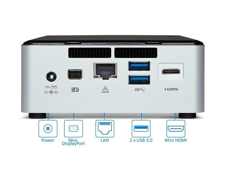 SSD-накопитель Intel NUC Core i3 2.0GHz 2TB PCIe SSD 16GB RAM NUC5i3RYH Win10 Mi