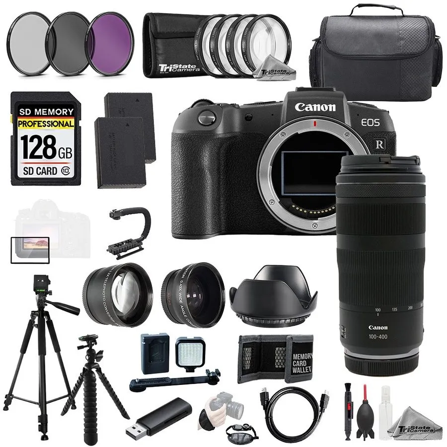 Объектив Canon EOS RP + RF 100-400mm f/5.6-8 IS USM Lens+64GB+ExtBat+9PCFltr-MEG