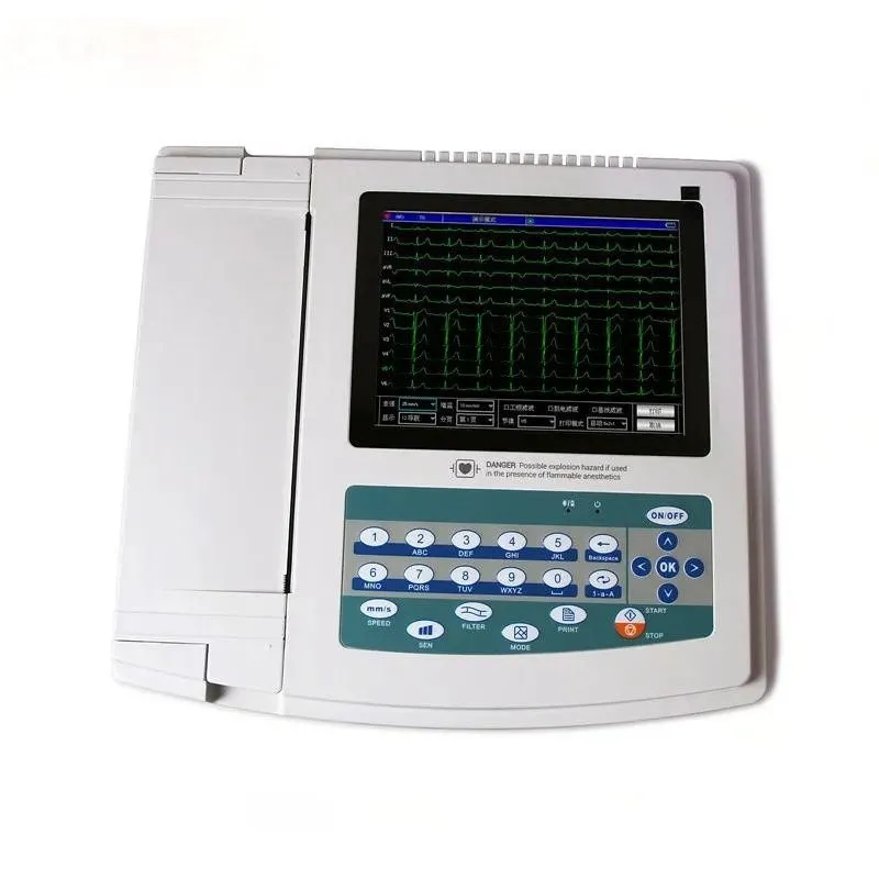 Электрокардиограф ECG1200G Touch Screen 12-Lead 12 Channel ECG EKG Machine Free 