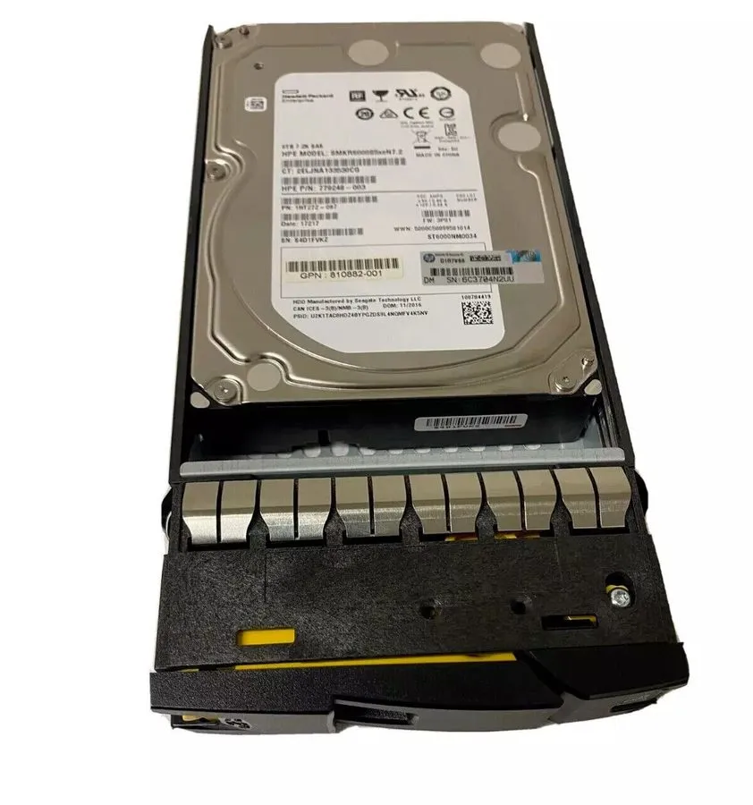 Жёсткий диск HPE 6TB 3PAR P9M40A 8000 823123-001 7.2K RPM 12Gb SAS LFF Hard Driv — фото лота 1
