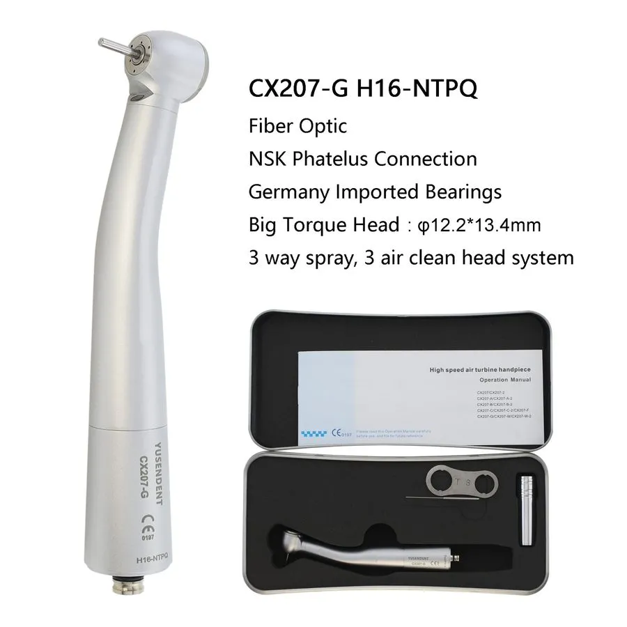 Стоматологический наконечник COXO Dental Handpiece High Speed Fiber Optic CX207- — фото лота 1