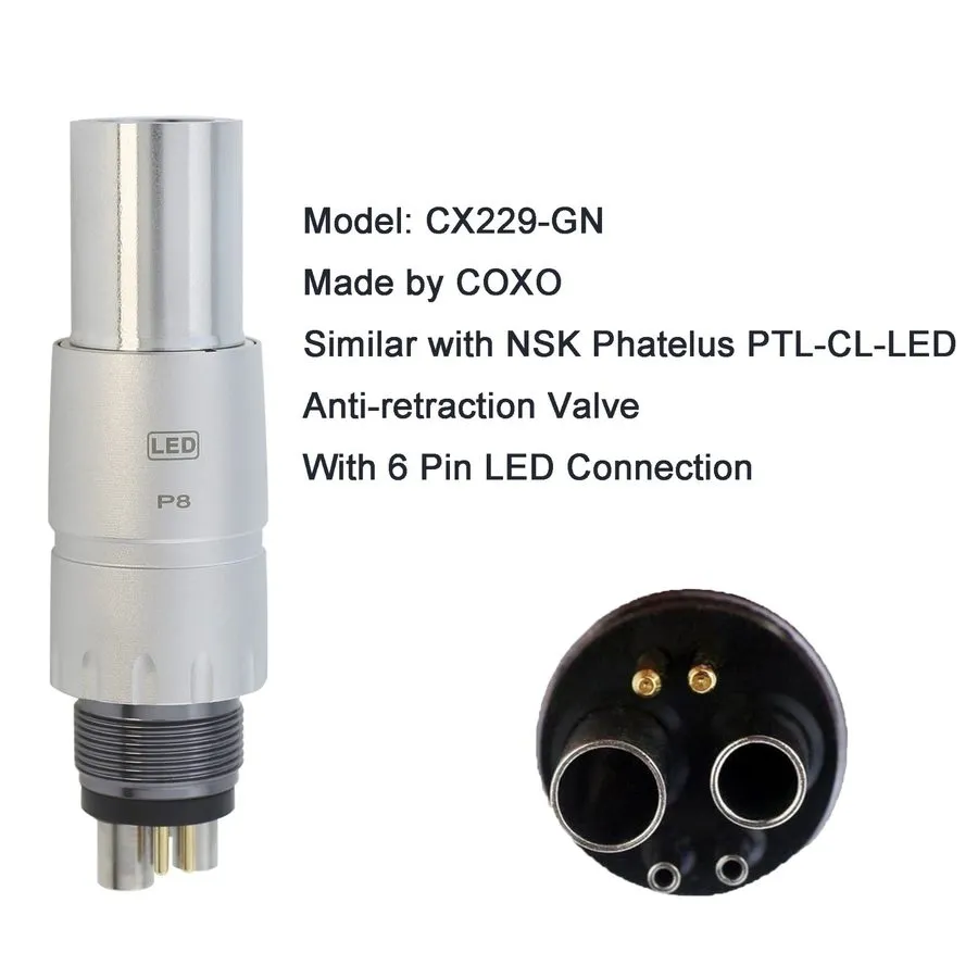 Стоматологический наконечник COXO Dental Handpiece High Speed Fiber Optic CX207- — фото лота 3