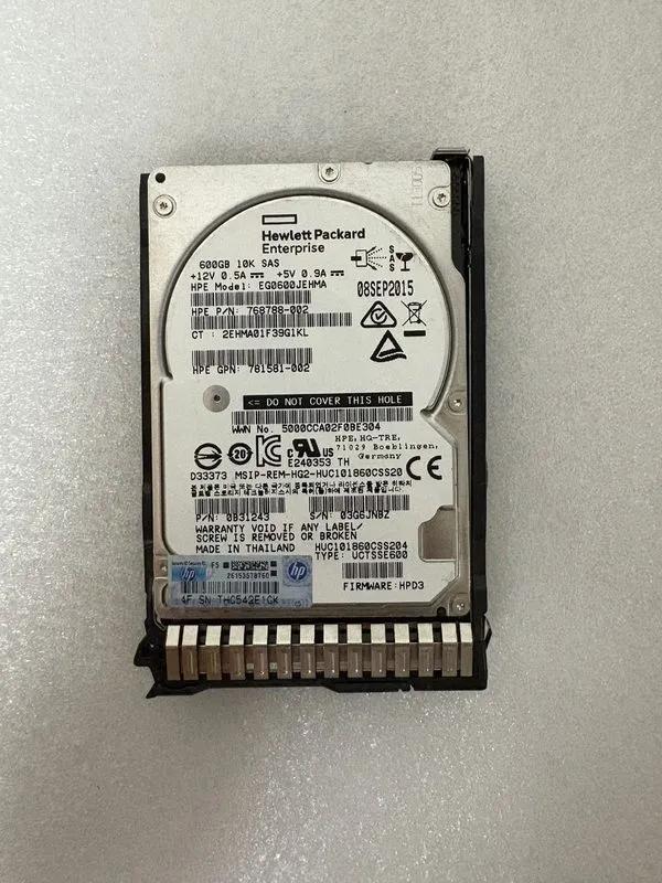 Жёсткий диск HPE 600GB 872477-B21 872736-001 10K SAS 12Gb/s 2.5 Inch 512e DS Ent