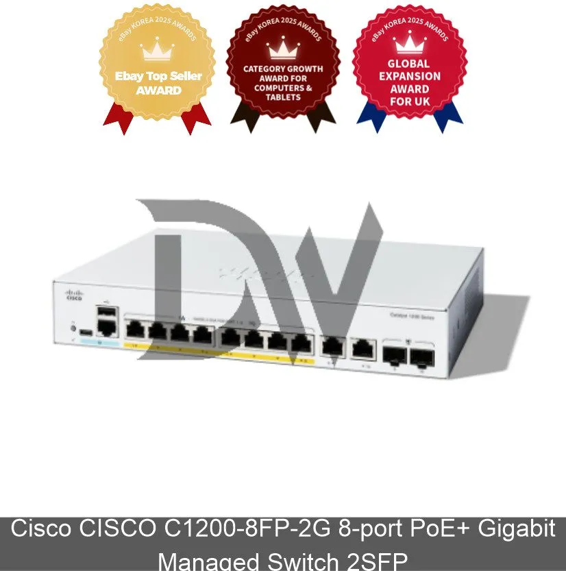 Коммутатор Cisco Catalyst C1200-8FP-2G 8-Port PoE+ Managed Switch 120W
