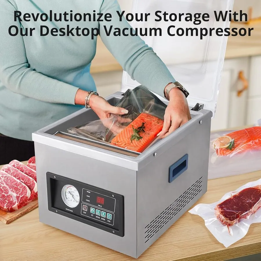 Вакуумный упаковщик VEVOR DZ-260A Chamber Vacuum Sealer 6.5cbm/h Pump 260W Food 
