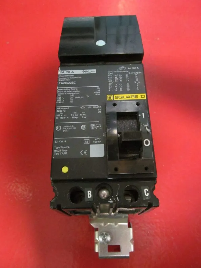 Автоматический выключатель Square D FA24020BC 2pole 480v 20 Amp Circuit Breaker