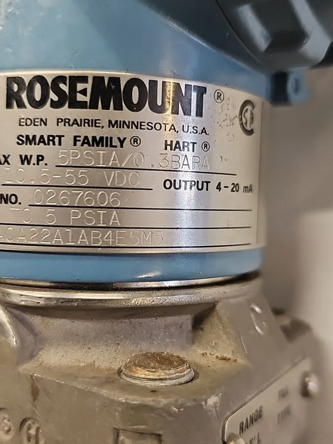 Датчик давления ROSEMOUNT CA0A22A1AB4E5M5 Pressure Transmitter 10.5-55 VDC 0 TO5 — фото лота 2
