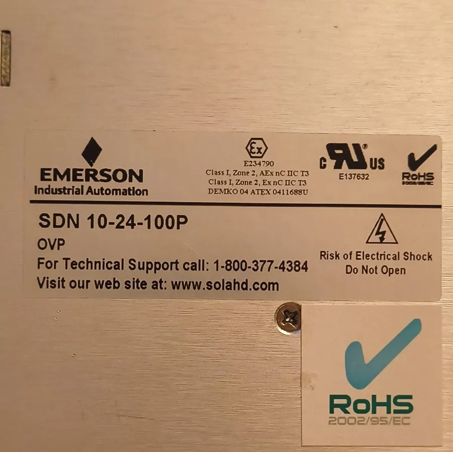 Блок питания Emerson SolaHD SDN 10-24-100P Power Supply 24VDC 10A 240W DIN Rail