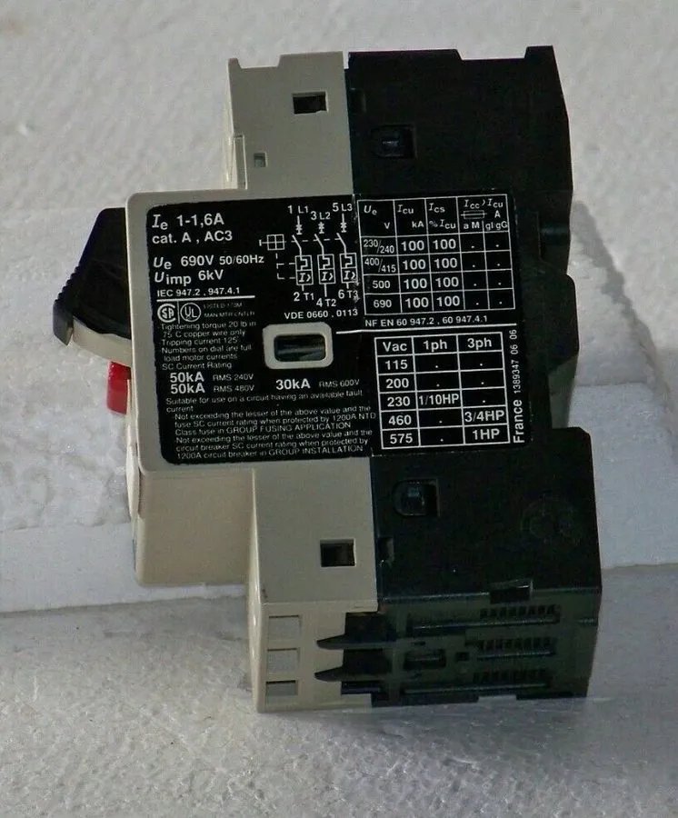 Автоматический выключатель Telemecanique Motor Circuit Breaker GV2-M06 1-1.6A GV