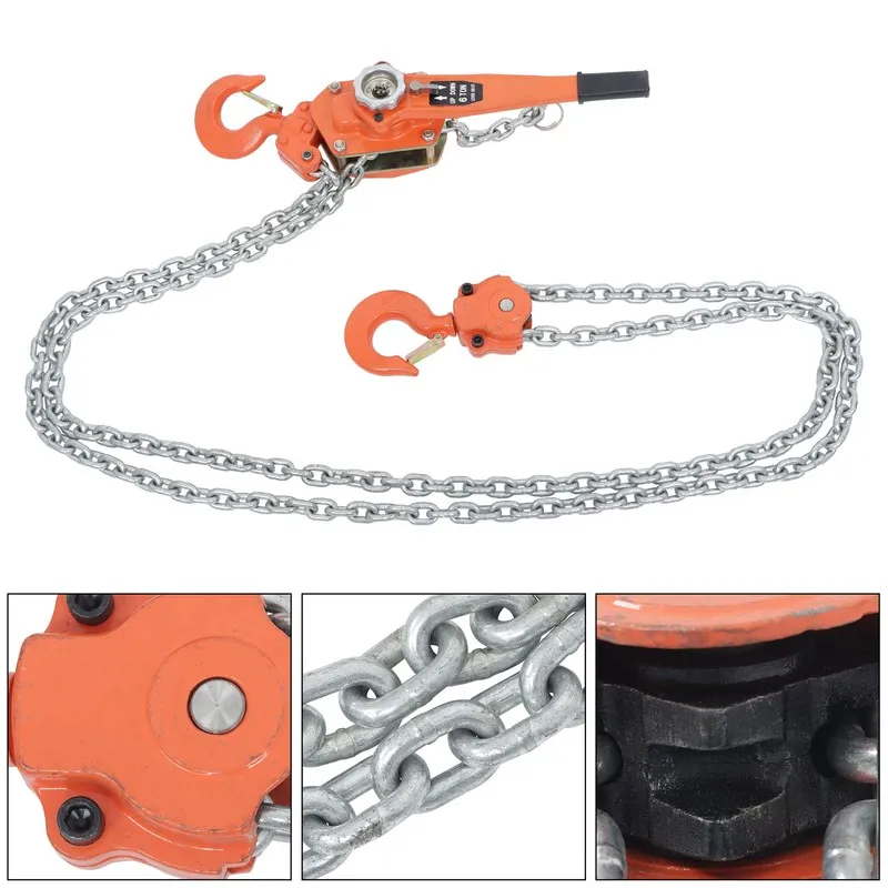 Таль 10FT Lifter Block Chain Hoist G80 Alloy Steel Ratchet Hoist 13200lb Capacit