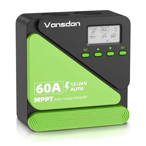 Аккумулятор 60A Solar Charge Controller 12V/24V MPPT Solar Charge Pale Green-60 — фото лота 1