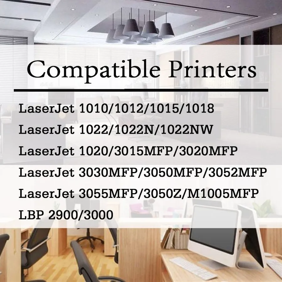 Принтер 4PK Q2612A HP12A Toner Cartridge HP Laser Jet 1018 1022 3050Z Printer Bl