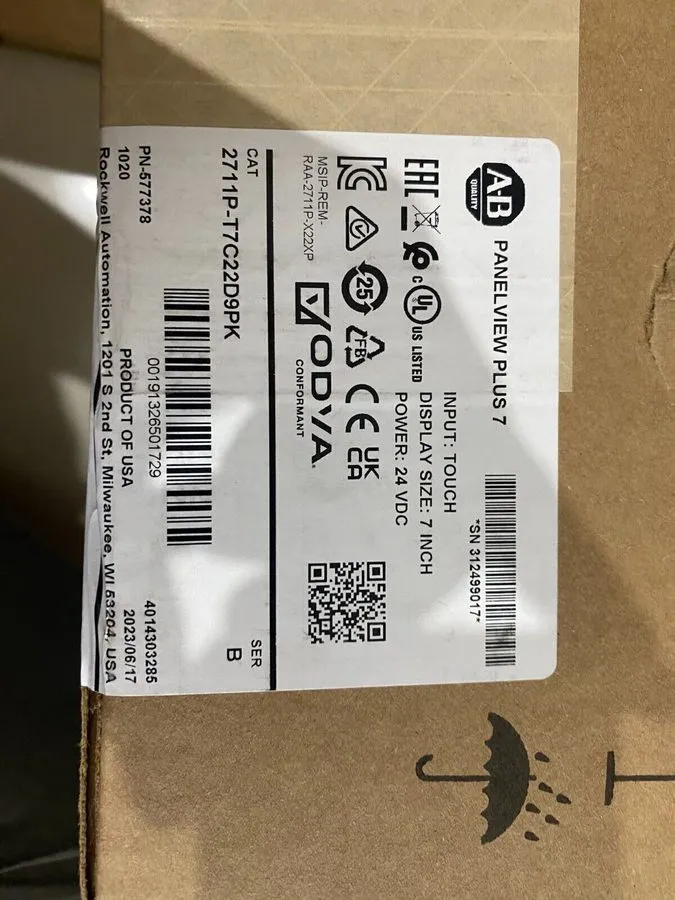 Панель оператора Original AB 2711P-T7C22D9PK PANEL VIEW PLUS 7 HMI AB US AB