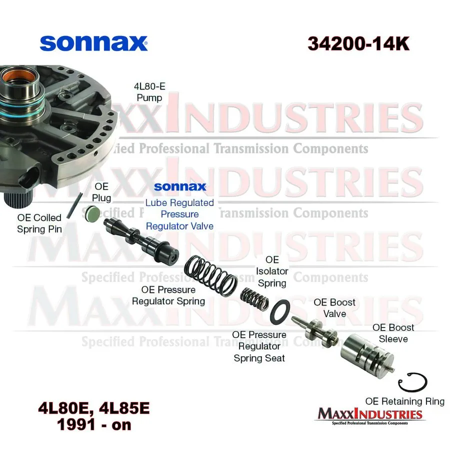 Клапан Sonnax 4L80E Transmission Lube Regulated Pressure Regulator Valve 34200-1 — фото лота 2