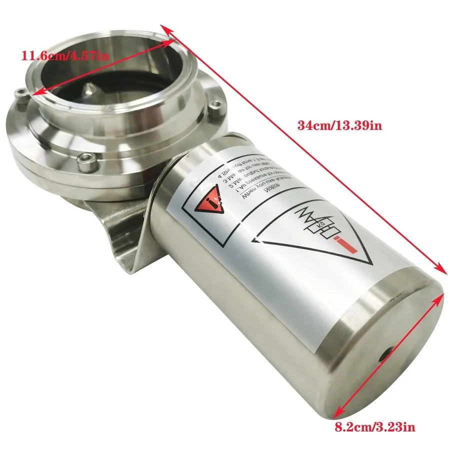 Клапан Pneumatic Quick Installation Butterfly Valve 102mm/4inch Single Acting St — фото лота 1