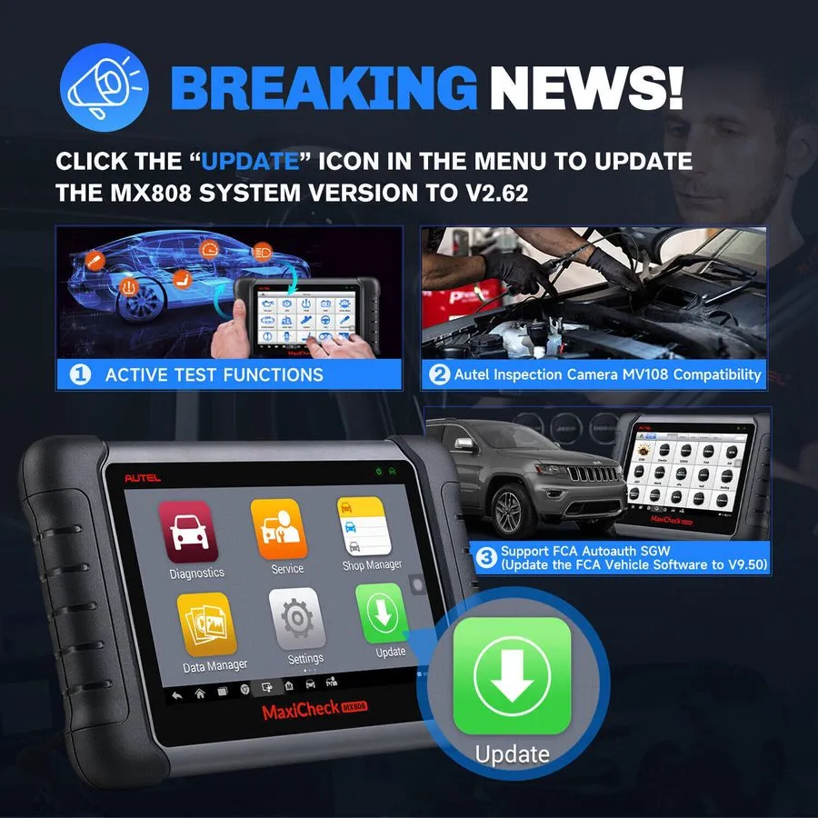 Диагностический сканер 2026 Diagnostic Tool Autel MX808 Pro Maxicheck Car Auto O