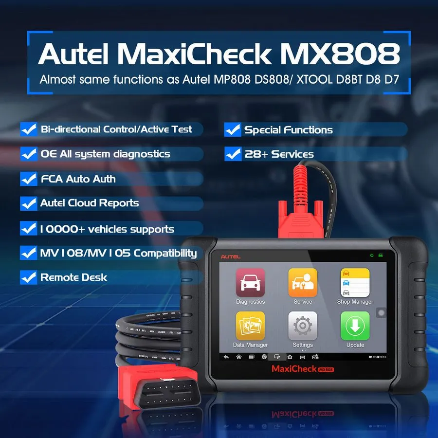 Диагностический сканер 2026 Diagnostic Tool Autel MX808 Pro Maxicheck Car Auto O — фото лота 2