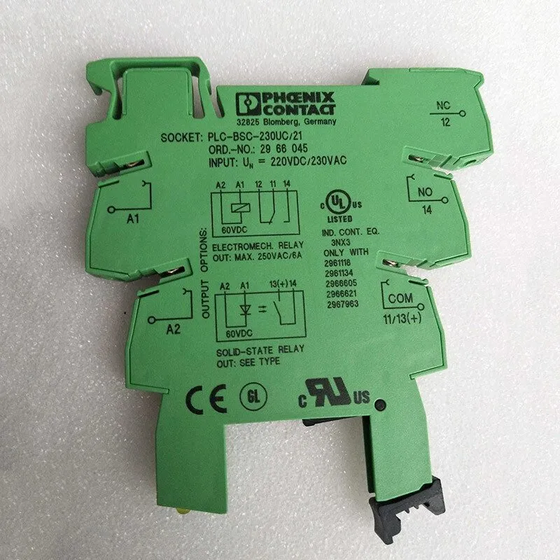 Колодка реле Phoenix Contact Relay Socket PLC-BSC-230UC/21 2966045 230 V AC/DC