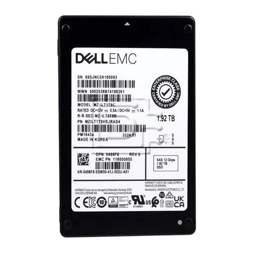 SSD-накопитель DELL Samsung PM1643a 1.92TB SAS SSD Solid State Drive MZ-ILT1T9C 