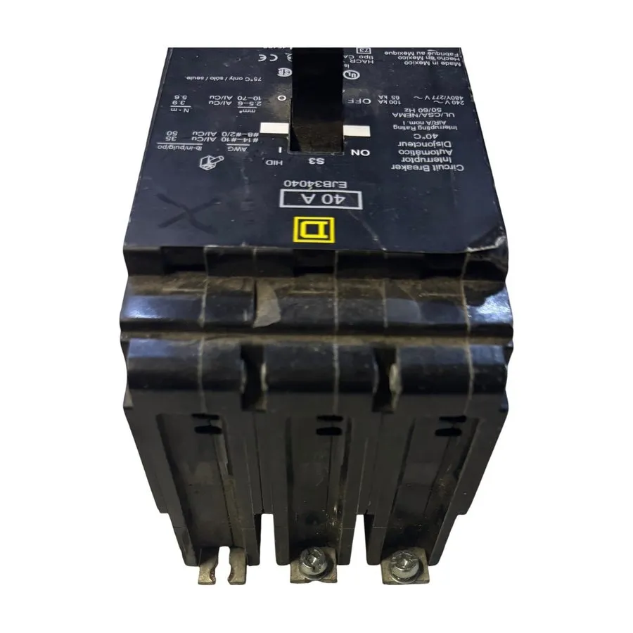 Автоматический выключатель Square D EJB34040 40A 3-Pole 480V Circuit Breaker I-L