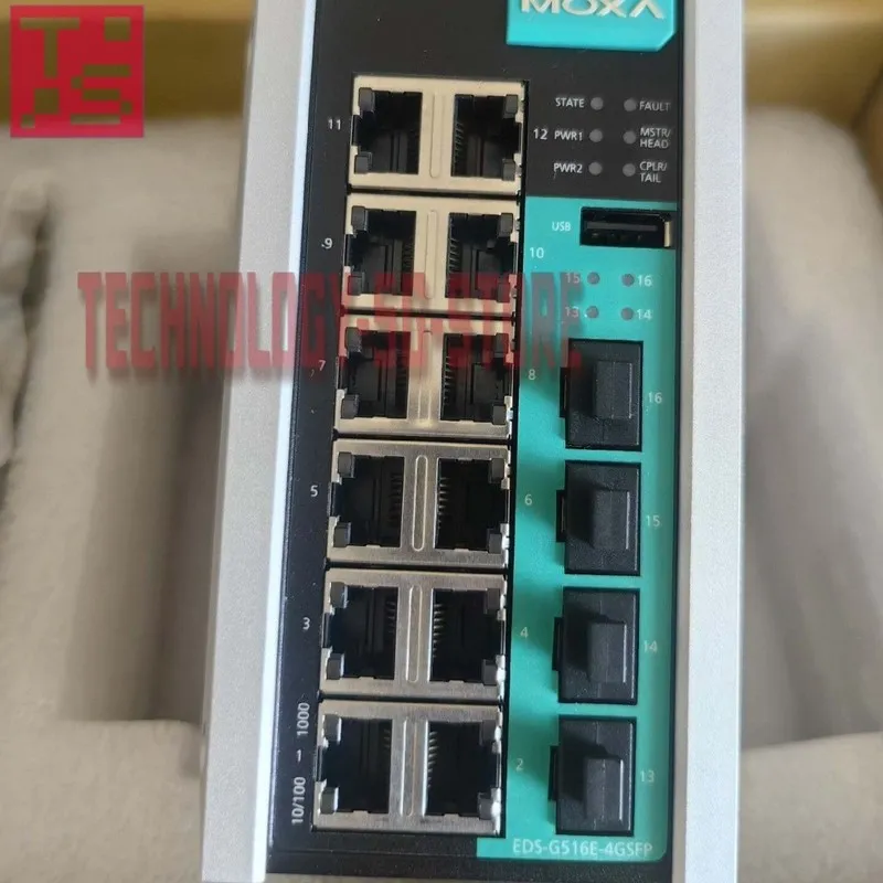 IIoT-устройство MOXA EDS-G516E-4GSFP V1.0.1 16-port Ethernet switch