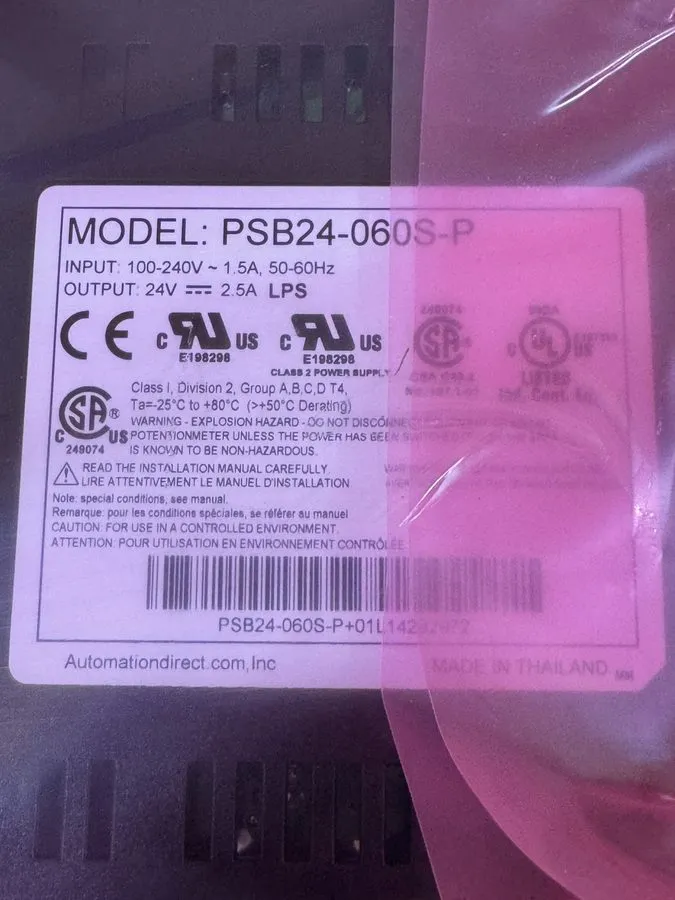 Блок питания RHINO PSB24-060S-P 24VDC 2.5A 60W DIN Rail Switching Power Supply