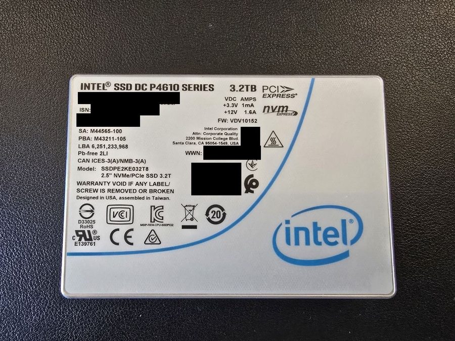 SSD-накопитель Intel P4610 3.2TB Enterprise U.2 SSD 2.5" Solid State Drive SSDPE