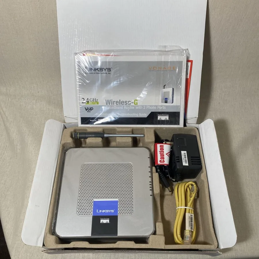 Маршрутизатор Vonage Linksys WRTP54G 3 Mbps 4-Port 10/100 Wireless G Router — фото лота 1